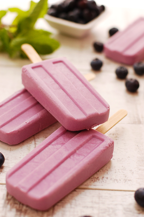 Blueberry and Purple Sweet Potato Popsicles