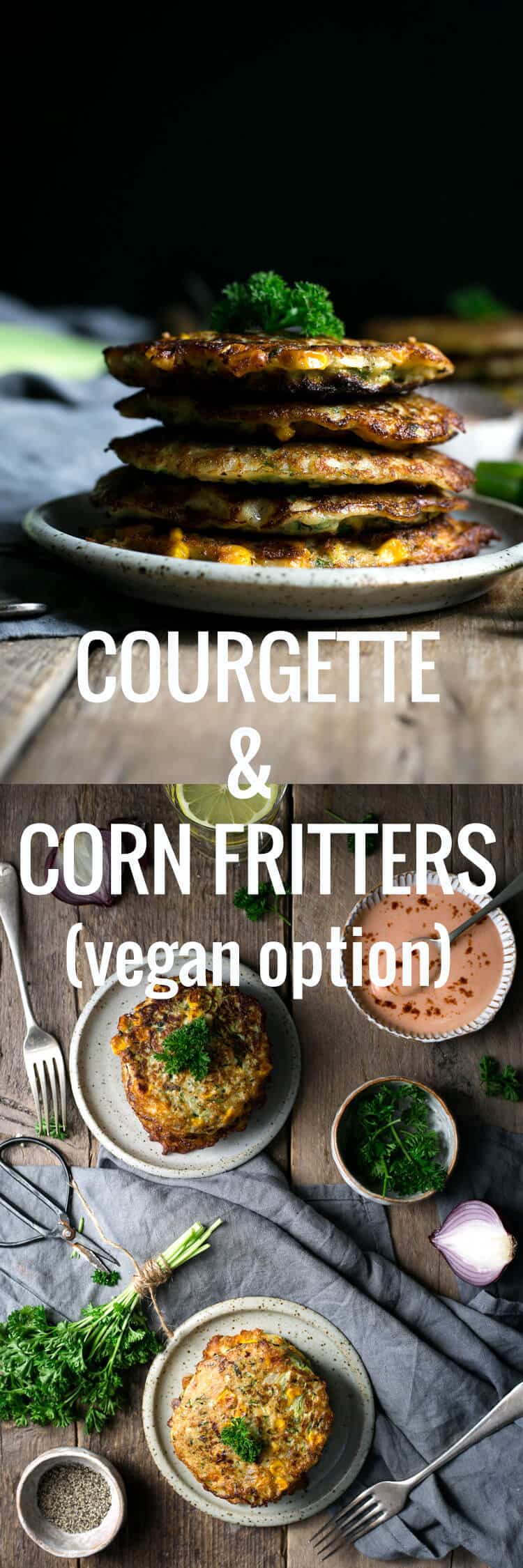 Delicious and easy recipe for courgette and corn fritters | via @annabanana.co
