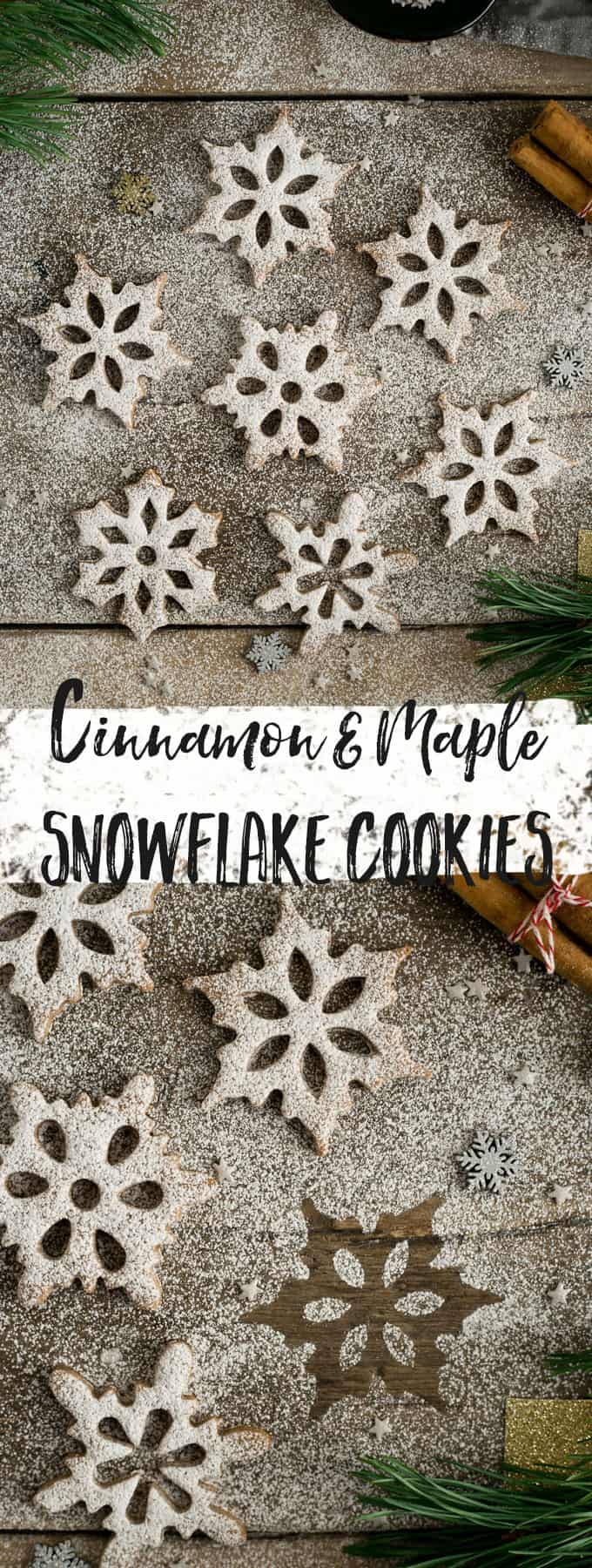 Delicious and festive cinnamon and maple snowflake cookies! #cookies #vegan #Christmas | via @annabanana.co