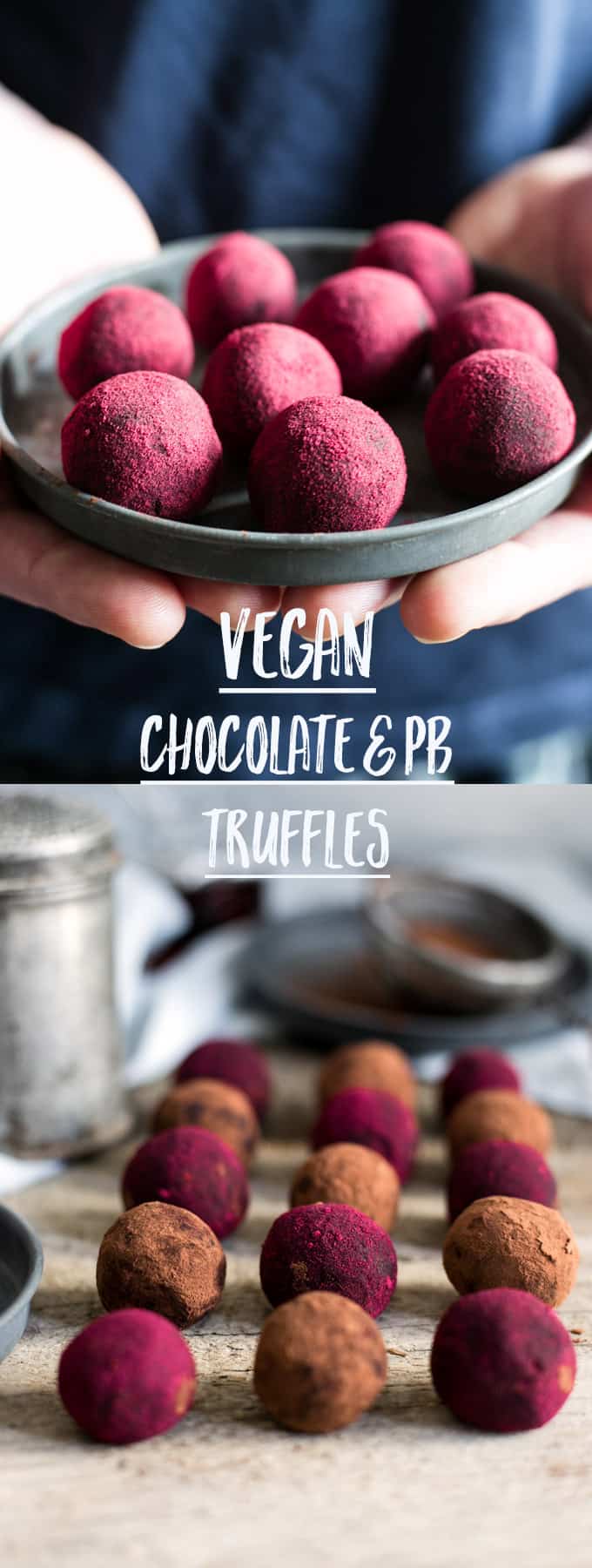 Super indulgent, yet healthy chocolate and peanut butter truffles! Made with only natural ingredients #vegan #refinedsugarfree #dairyfree | via @annabanana.co
