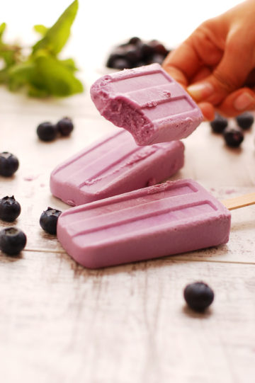 Purple Sweet Potato and Blueberry Yummy Popsicles!