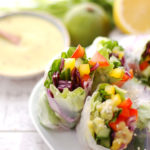 Veggie Springrolls With Lime and Coconut Dressing