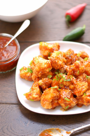 Cauliflower in Sweet and Spicy Sauce