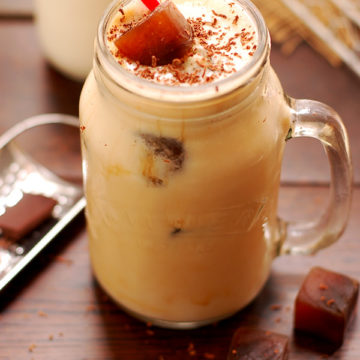 Eiskaffee mit Vanillebohnen