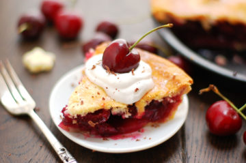 Cherry Pie with Whipped Cream