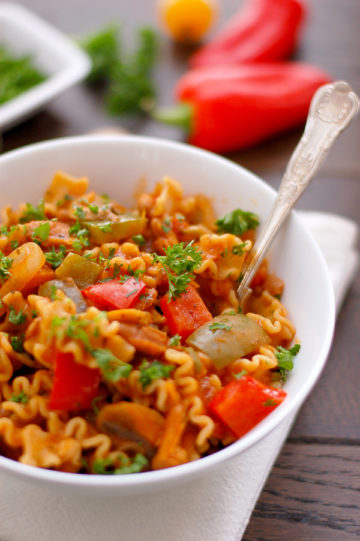 Spicy Mexican Pasta Bowl With Tomatoes