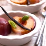 Poached Peaches in Sparkling Wine