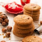 Nutmeg Cookies with Chocolate and Hazelnuts.