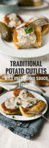Easy potato cutlets with creamy mushroom sauce | via @annabanana.co