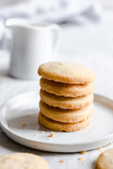close up of a small stack of cookies