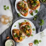 Naan bread pizza with roasted cauliflower and chillies | via @annabanana.co