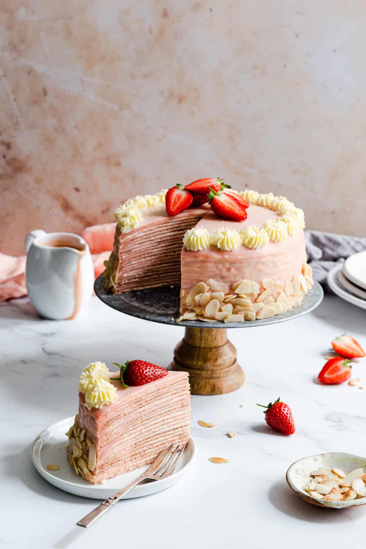 Strawberry Crepe Cake | Anna Banana