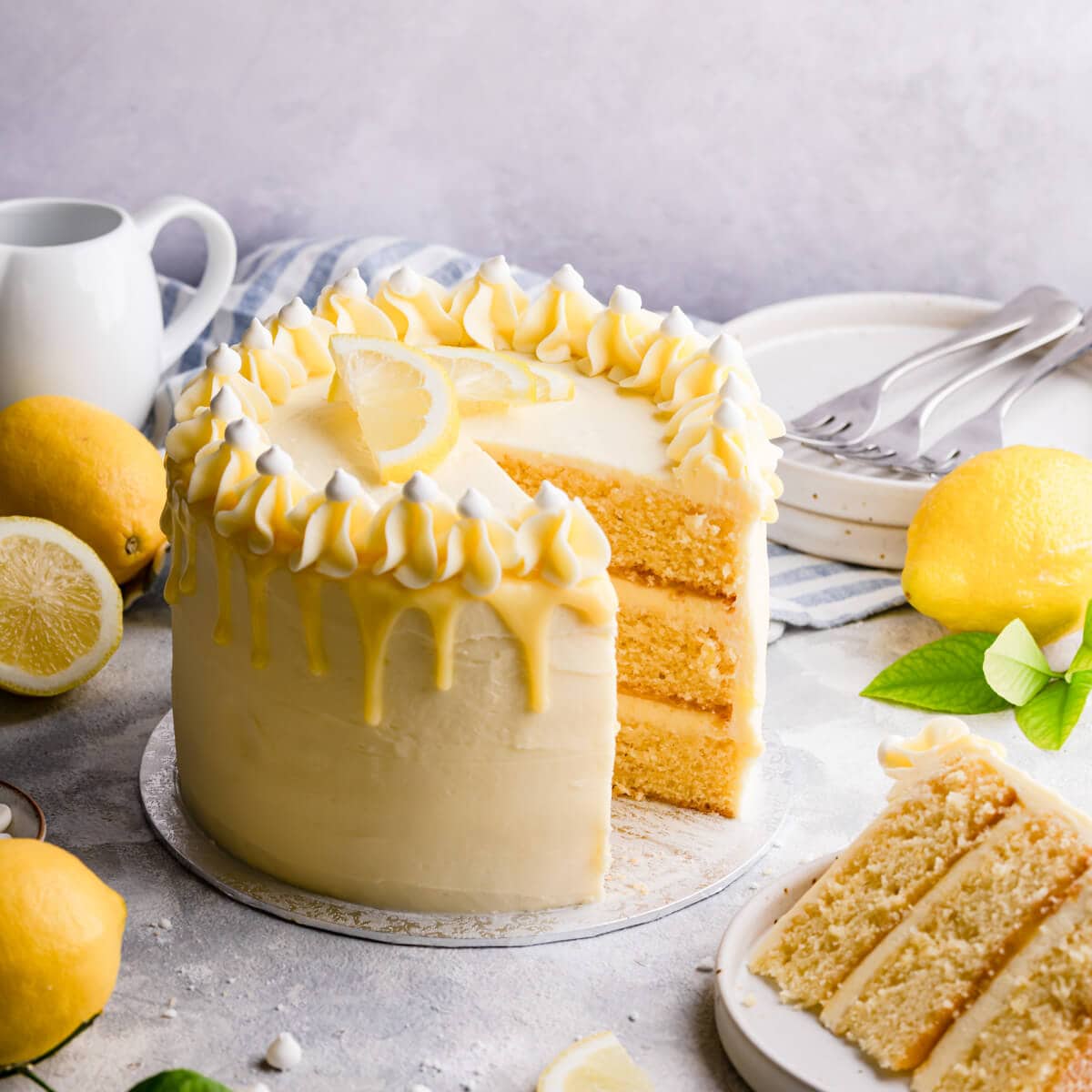 Lemon and Elderflower Cake - Anna Banana